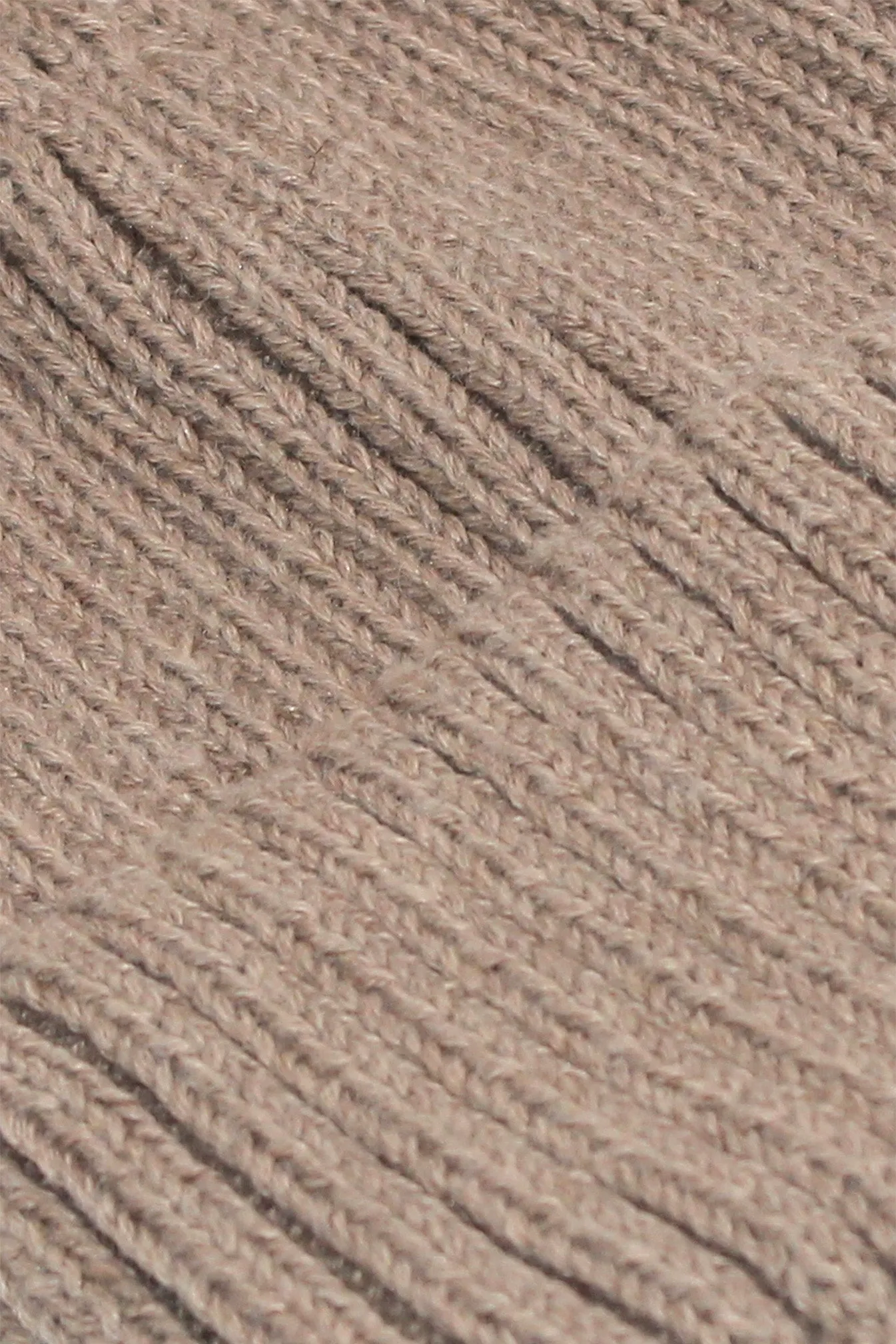 Valentine Wool Blend Beanie With Pompom - Latte