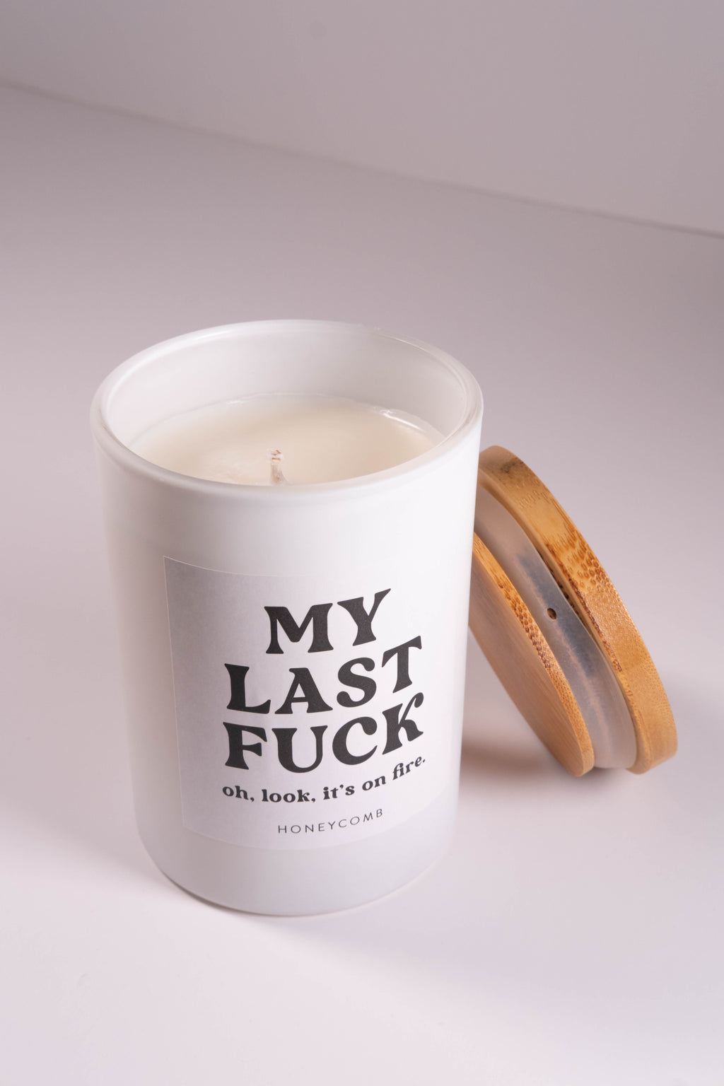 Quote Candle - Look It's On Fire / Honeycomb
