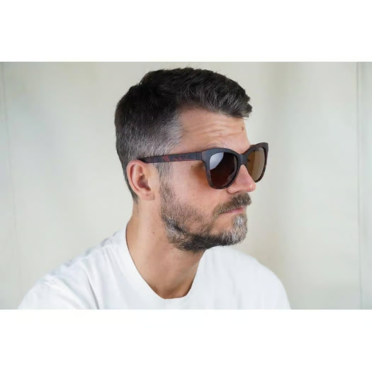 Polarized Unisex Adult Wayfarer Sunglasses - Black