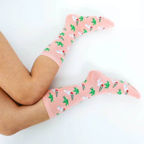 Small Cotton Crew Socks - Weed