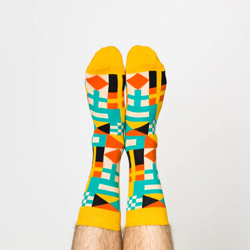 Large Cotton Crew Socks - Nautical