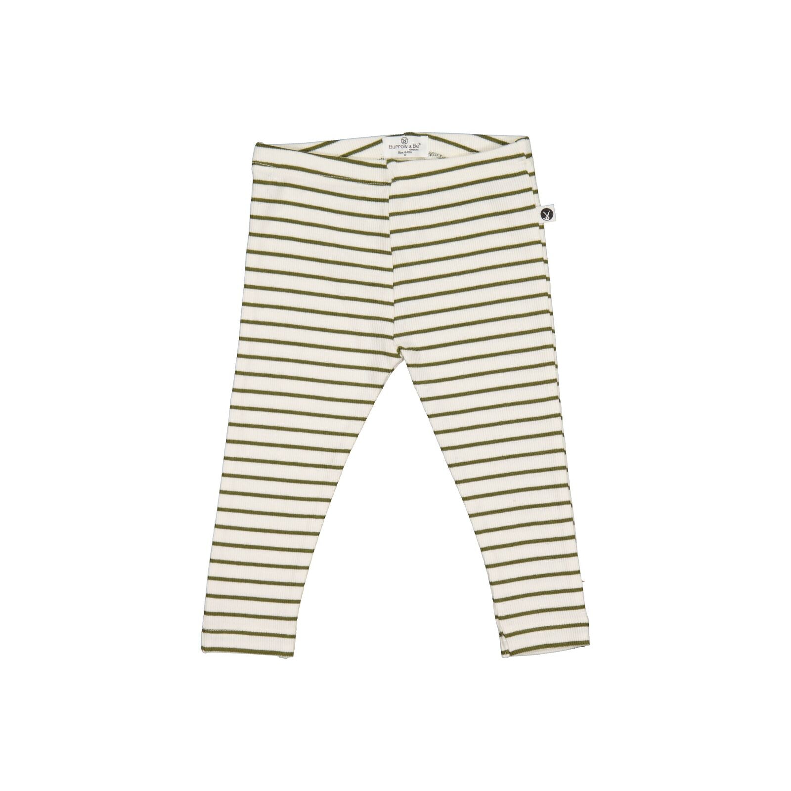 Rib Leggings - Olive Stripe