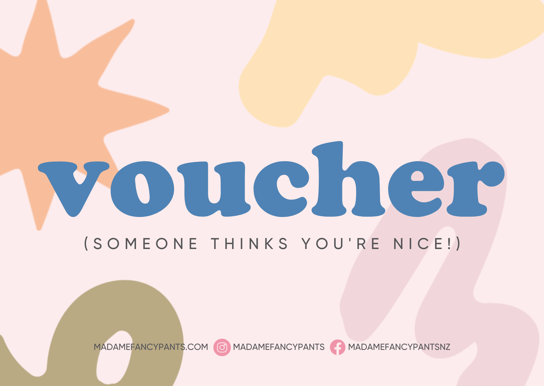 Madame Fancy Pants Digital Gift Voucher