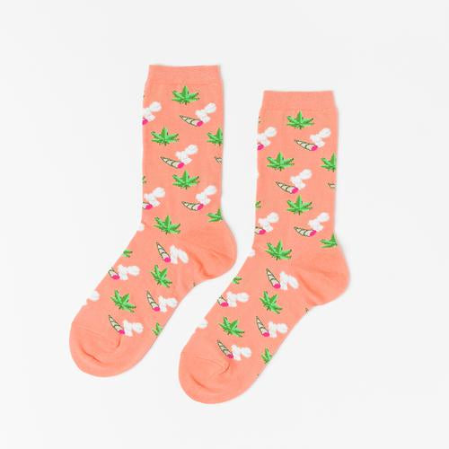 Small Cotton Crew Socks - Weed