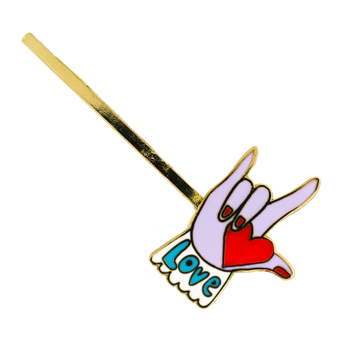 Cloisonné Hair Pin - Love