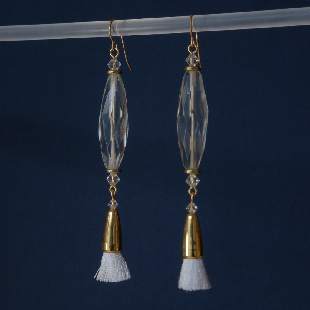 Chrysalis Earrings - Clear Quartz