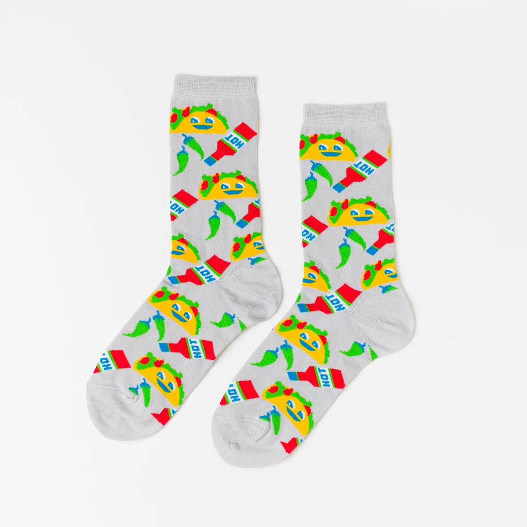 Small Cotton Crew Socks - Taco