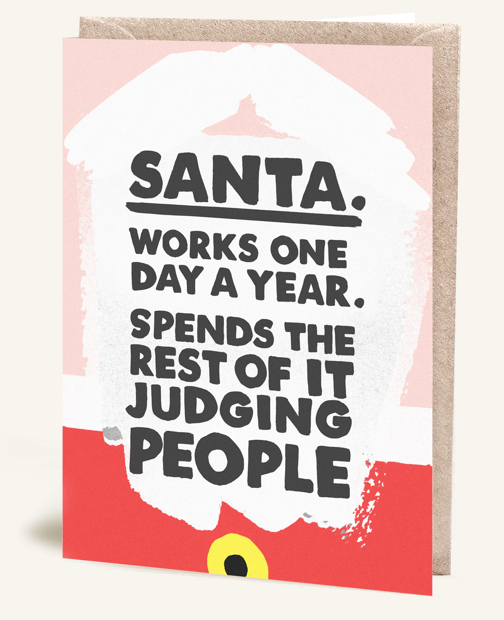 Christmas Card - Judging Santa