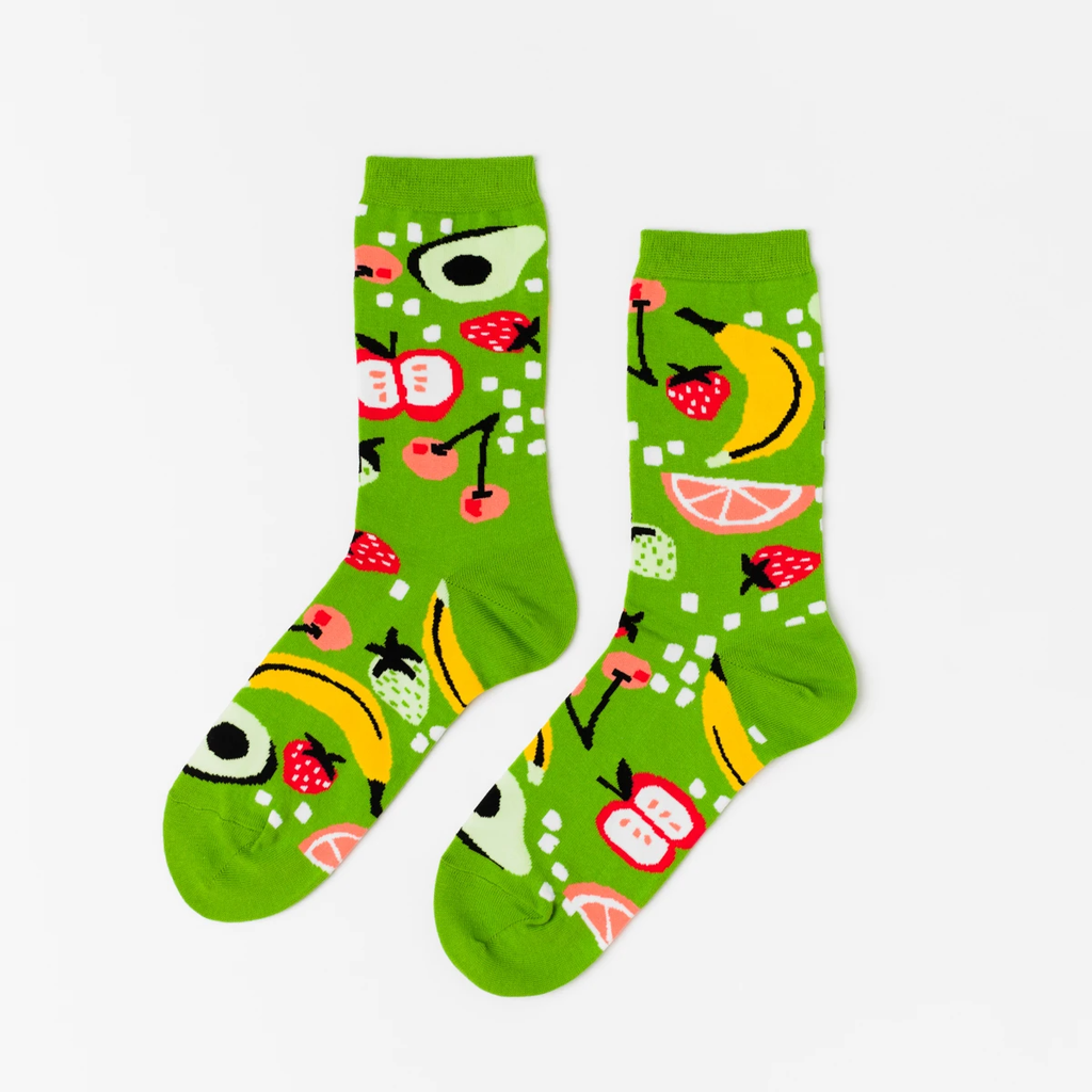 Small Cotton Crew Socks - Fruits