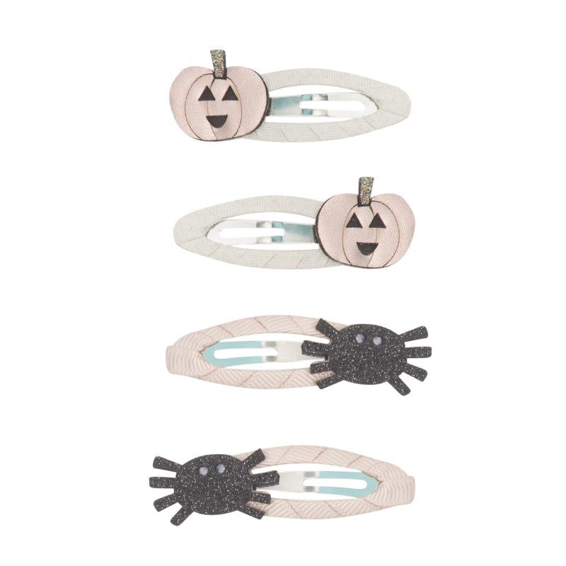 Hair Clip Set -  Pumpkin  Spider Halloween