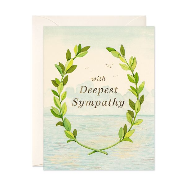 Sympathy Card - Deepest Sympathy wreath