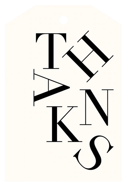 Gift Tag - Scattered Thanks